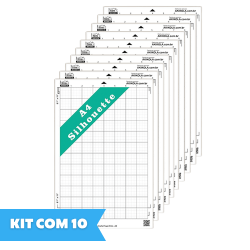 Kit 10 Bases de Corte Original Power Film - A4 Silhouette Portrait e Cameo 