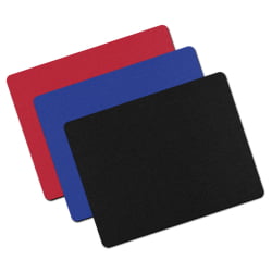 3 Mouse Pads Retangulares - 21x15cm - Azul, Vermelho e Preto