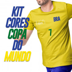 Filme de Recorte Termocolante Power FIlm - Kit Cores da Seleção Brasileira - 12 folhas A3 - Verde e Amarelo