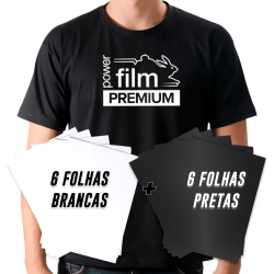 kit Power Film Premium 6+6 - Preto e Banco - A3 -12 Folhas