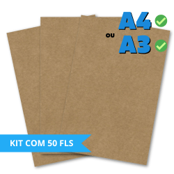 Papel Siliconado Kit com 50 Folhas A3 ou A4