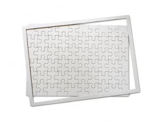 KIT Quebra Cabeça em Branco - para Sublimação - pacote com 10un + 10 Folhas Papel Transfer Power Film - A4