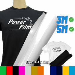 Filme de Recorte Termocolante BOBINA Escolha a cor  Power Film Premium - 0,30 x 3m ou 0,50 x 5m 