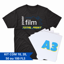 Power Film - Filme de Impressão e Recorte Para Termo transferência A3 - Total Print