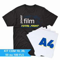 Power Film - Filme de Impressão e Recorte Para Termo transferência A4 - Total Print 