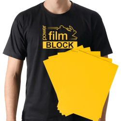 Power Film - Filme de Recorte Transferível Kit 10 Folhas A4 ou A3 - Escolha a Cor - Linha Premium BLOCK