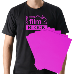 Power Film - Filme de Recorte Transferível Kit 10 Folhas A4 ou A3 - Escolha a Cor - Linha Premium BLOCK