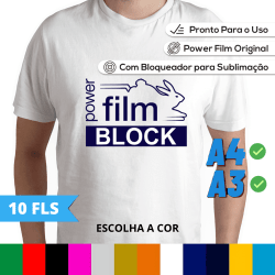 Power Film - Filme de Recorte Transferível Kit 10 Folhas A4 ou A3 - Escolha a Cor - Linha Premium BLOCK Power Film - Filme de Recorte Transferível Kit 10 Folhas A4 ou A3 - Escolha a Cor - Linha Premium BLOCK