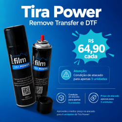 Kit 5 Spray Removedor de Estampa Transfer e DTF 300ml - Tira Power Power Film -  LOJA DE FÁBRICA
